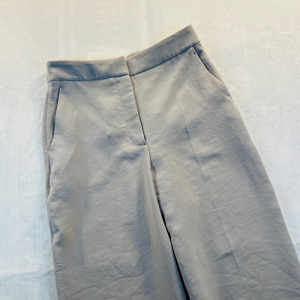 Wilfred Aritzia Wide Leg Trousers Gray High Waisted Dress Pants Size 8 115785